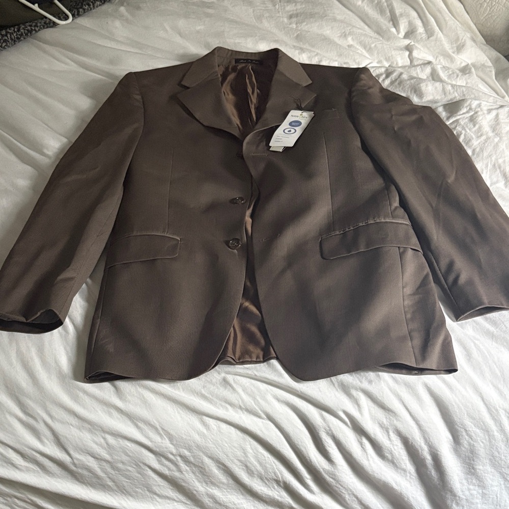 Perry Ellis Brown Wool Blazer